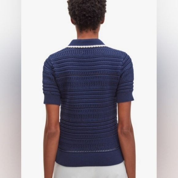 *SOLD* Kate Spade Shortsleeve Knit Polo Sweater - Picture 5 of 11